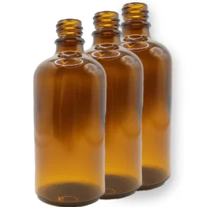 Butelka szklana 100 ml brązowa 3 szt.