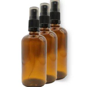 Butelka szklana 100 ml brązowa – z atomizerem 3 szt.