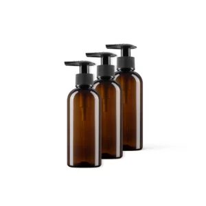 Butelka PET 100 ml brązowa z pompką 3 szt.