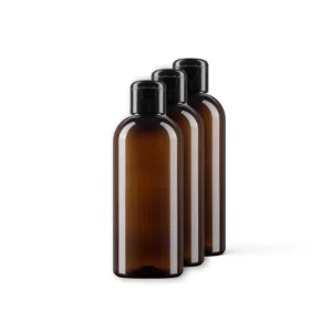 Butelka PET 200 ml brązowa z nakrętką flip top 3 szt.