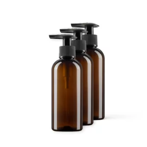 Butelka PET 200 ml brązowa z pompką 3 szt.