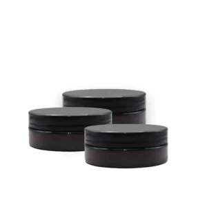 Słoik brązowy 100 ml PET z nakrętką i przekładką